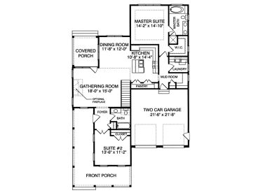 1st Floor Plan, 029H-0009
