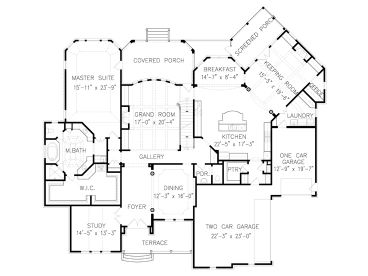 1st Floor Plan, 084H-0025