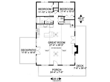 1st Floor Plan, 007H-0026