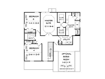 2nd Floor Plan, 019H-0171