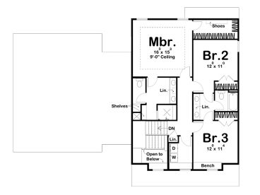 2nd Floor Plan, 050H-0181