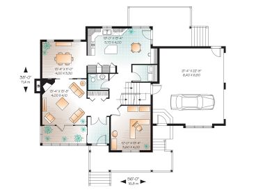 1st Floor Plan, 027H-0222