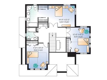 2nd Floor Plan, 027H-0129