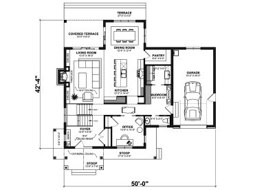 1st Floor Plan, 027H-0547