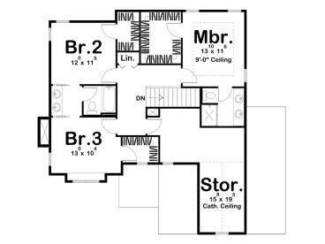 2nd Floor Plan, 050H-0273