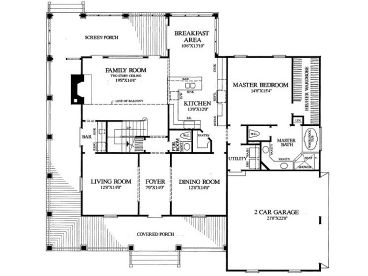 1st Floor Plan, 063H-0086