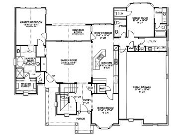 1st Floor Plan, 031H-0165