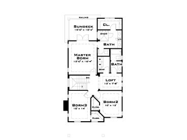 2nd Floor Plan, 052H-0046