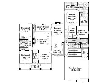 1st Floor Plan, 001H-0197