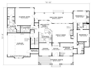 1st Floor Plan, 025H-0132