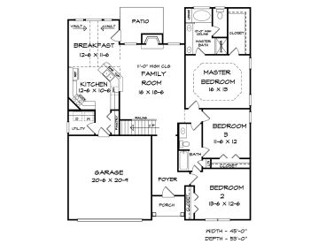 1st Floor Plan, 019H-0178