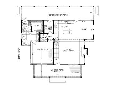 1st Floor Plan, 062H-0030