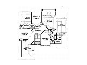 2nd Floor Plan, 006H-0128