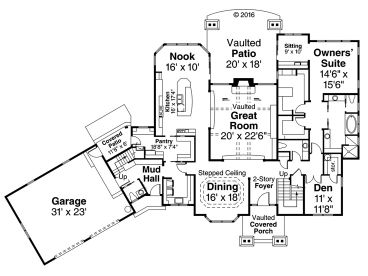 1st Floor Plan, 051H-0254
