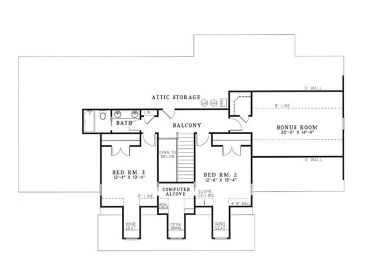 2nd Floor Plan, 025H-0013