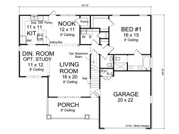 1st Floor Plan, 059H-0138