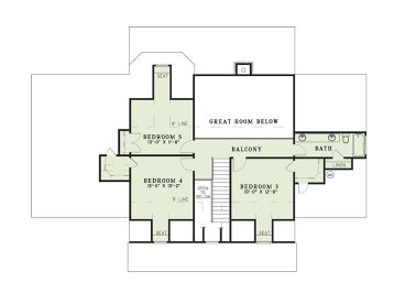 2nd Floor Plan, 025H-0006