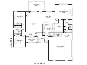 1st Floor Plan, 062H-0212