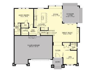 1st Floor Plan, 035H-0122
