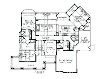1st Floor Plan, 084H-0030