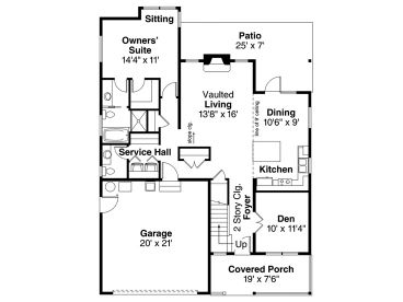 1st Floor Plan, 051H-0275