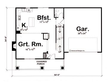 1st Floor Plan, 050H-0093