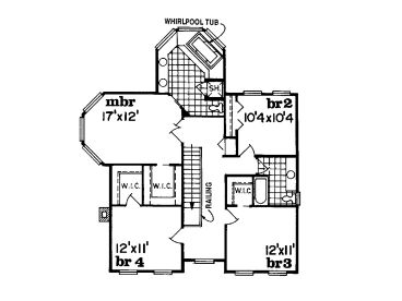 2nd Floor Plan, 032H-0043