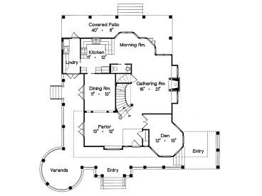 1st Floor Plan, 043H-0136