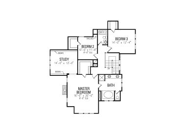 2nd Floor Plan, 054H-0016