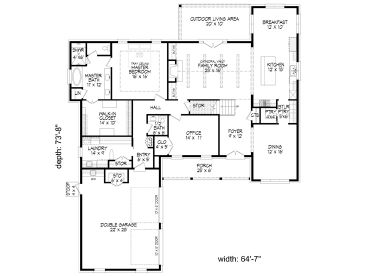 1st Floor Plan, 062H-0329