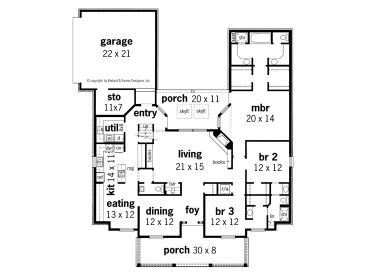 1st Floor Plan, 021H-0118