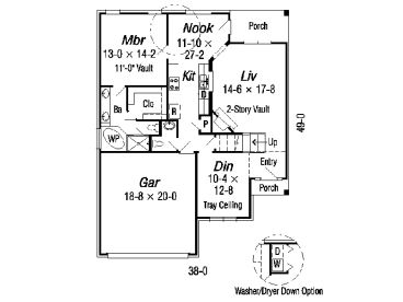 1st Floor Plan, 061H-0043