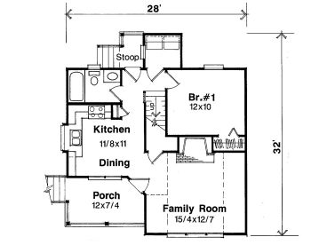 1st Floor Plan, 030H-0001
