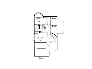 2nd Floor Plan, 054H-0131