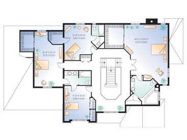 2nd Floor Plan, 027H-0028