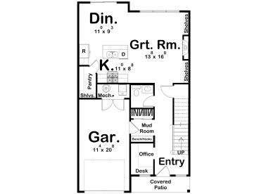 1st Floor Plan, 050H-0517