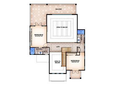 2nd Floor Plan, 070H-0015
