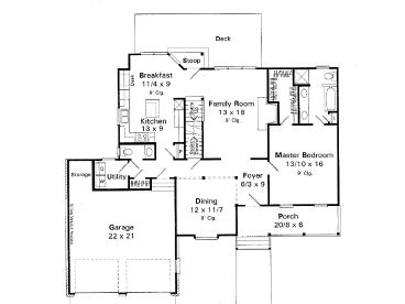 1st Floor Plan, 030H-0052