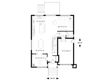 1st Floor Plan, 027H-0489