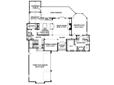 1st Floor Plan, 029H-0086