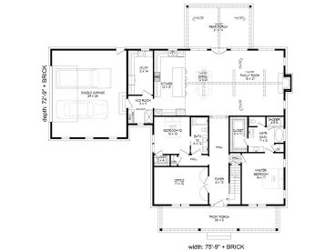 1st Floor Plan, 062H-0240