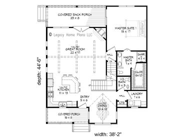 1st Floor Plan, 062H-0103