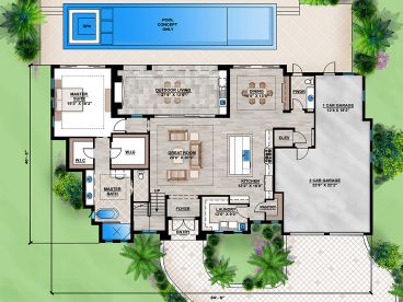 1st Floor Plan, 069H-0080