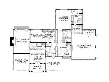 1st Floor Plan, 063H-0169
