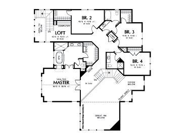 2nd Floor Plan, 034H-0143