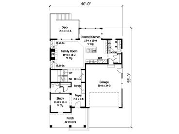 1st Floor Plan, 023H-0106