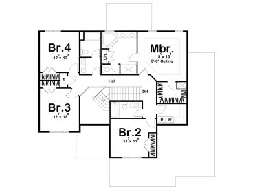 2nd Floor Plan, 050H-0311