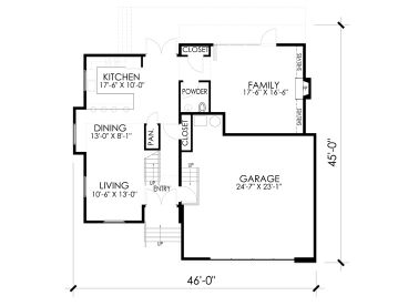 1st Floor Plan, 056H-0002