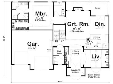 1st Floor Plan, 050H-0221