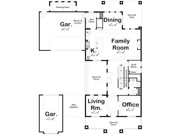 1st Floor Plan, 050H-0214